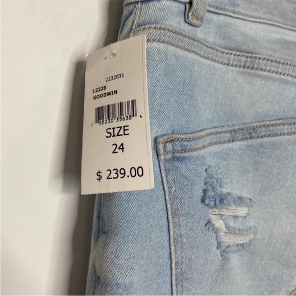 DL1961 Farrow Cropped High Rise Jeans 24 NWT Light Wash - Picture 9 of 13